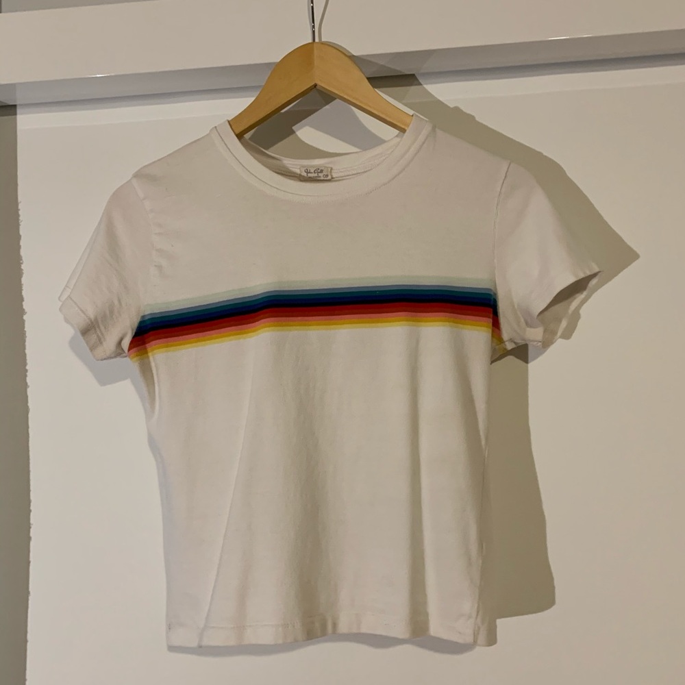 rainbow strip shirt